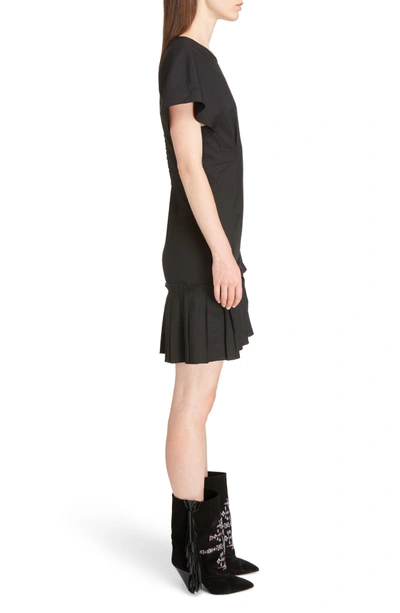 Shop Isabel Marant Rimba Ruffle Hem Dress In Black