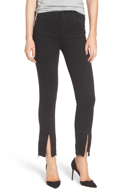 Shop Mother The Insider High Waist Slit Ankle Bootcut Jeans In Not Guilty