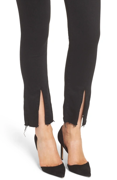 Shop Mother The Insider High Waist Slit Ankle Bootcut Jeans In Not Guilty