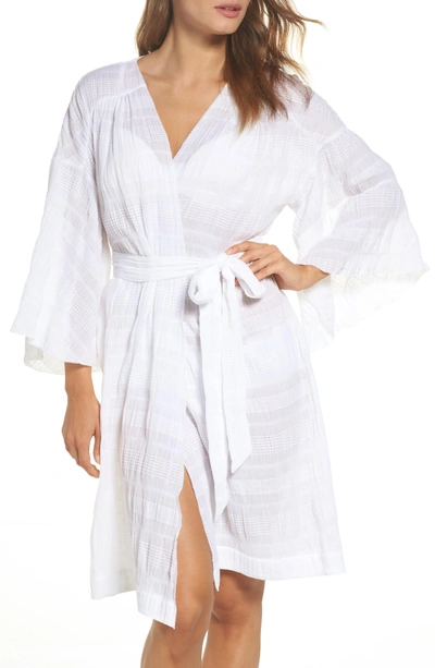 Shop Skin Nina Gauze Short Robe In White