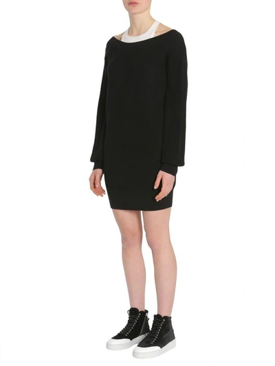 Shop Alexander Wang T Knit Dress In Nero