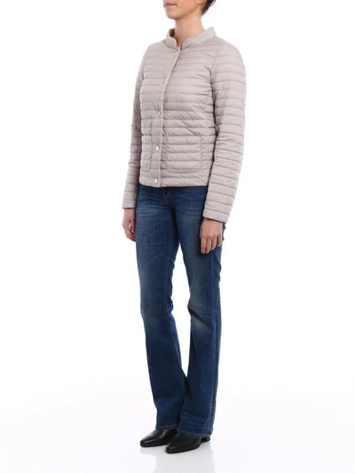 Herno Snap Button Down Jacket In Grey