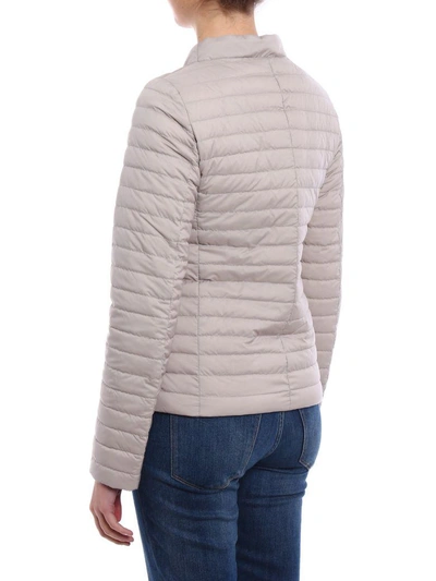 Herno Snap Button Down Jacket In Grey