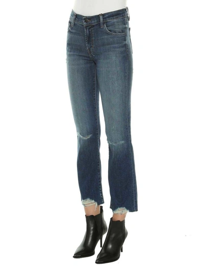 Shop J Brand Cropped Selena Jeans In Denim