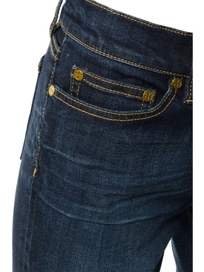 Shop Tory Burch Cropped Jeans Sadie In Resin Dark Brush