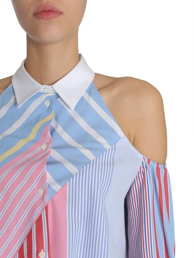 Shop Tommy Hilfiger Cropped Shirt In Multicolor