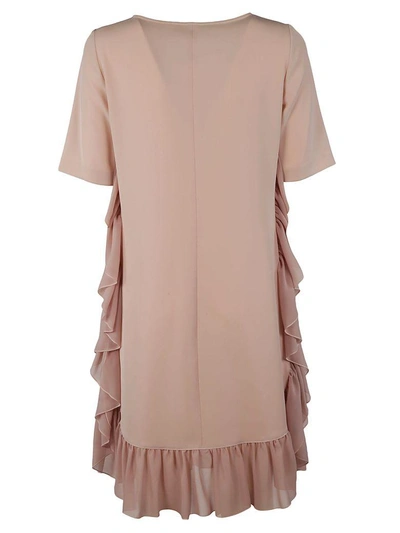 Shop Blumarine Ruffled Dress In Powder