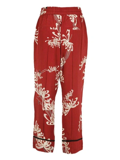 Shop Mcq By Alexander Mcqueen Mcq Floral Print Cropped Trousers In Red