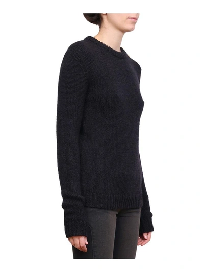 Shop Balmain Wool And Mohair Buttoned Sweater In Nero