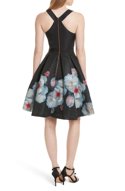 Shop Ted Baker Jelina Chelsea Floral Fit & Flare Dress In Black