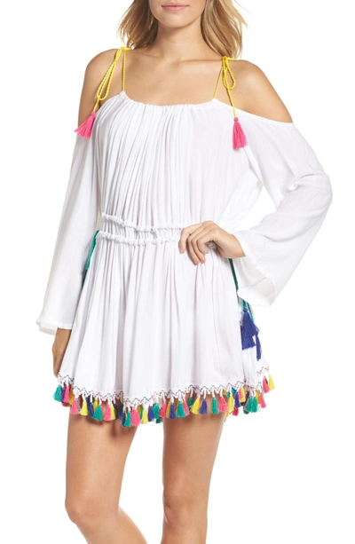 Shop Nanette Lepore Fiesta Cover-up Dress In White