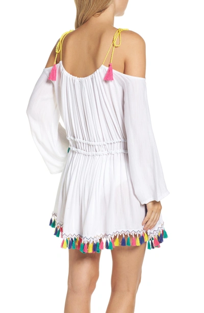 Shop Nanette Lepore Fiesta Cover-up Dress In White