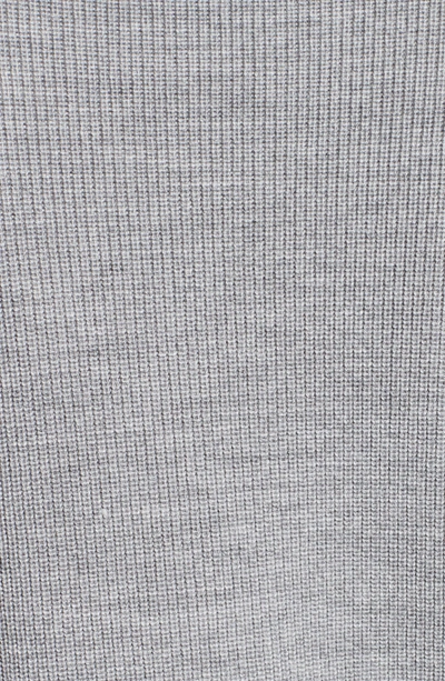 Shop Burberry Meigan Merino Wool Sweater In Mid Grey Melange