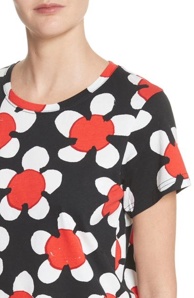 Shop Marc Jacobs Oversize Floral Print Tee In Red Multi