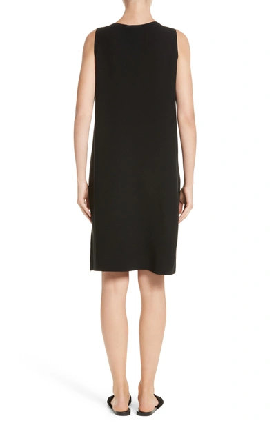 Shop Lafayette 148 Link Stitch Sweater Dress In Black