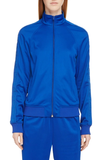 Shop Givenchy Tonal Logo Track Jacket In Electric Blue