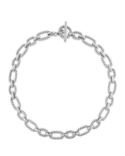 Shop David Yurman 12.5mm Cushion Link Chain Necklace, 18" In Silver