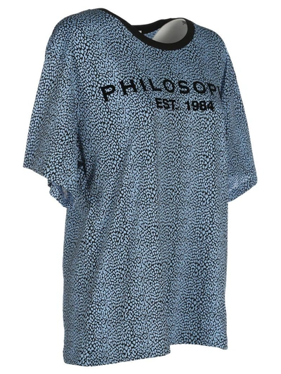 Shop Philosophy Di Lorenzo Serafini Philosophy Tshirt Logo In Light Blue