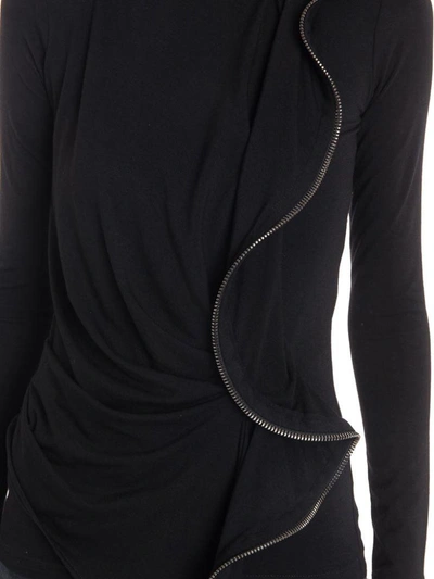 Shop Plein Sud Jeanius Viscose Blend T-shirt In Black