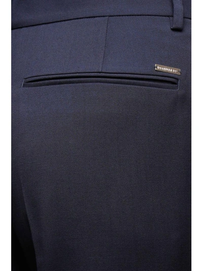 Shop Dsquared2 Wool Trousers In Blu Scuro|blu