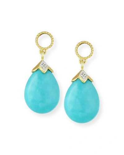 Shop Jude Frances 18k Gold Turquoise And Diamond Earring Charms