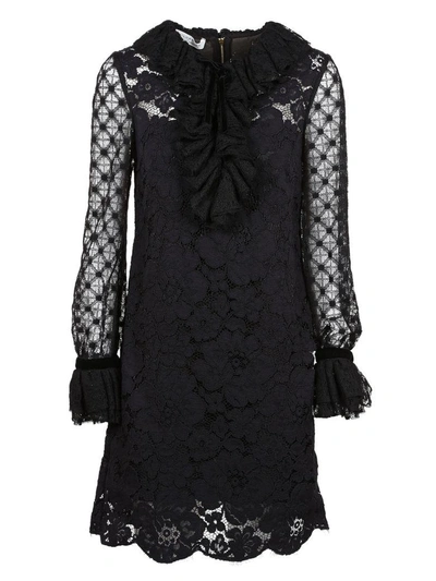 Shop Philosophy Di Lorenzo Serafini Floral Lace Dress In Black