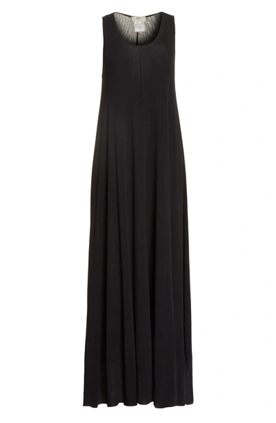 Shop Fuzzi Belted Tulle Maxi Dress In Nero