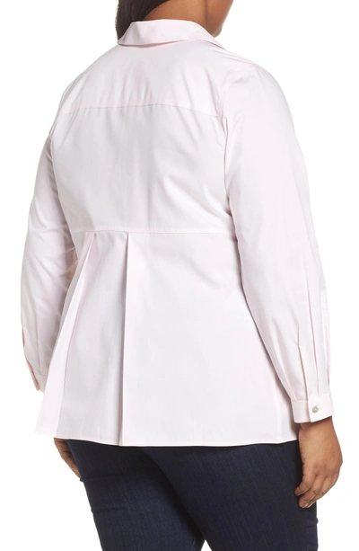 Shop Foxcroft Pinpoint Oxford Cloth Shirt In Blush