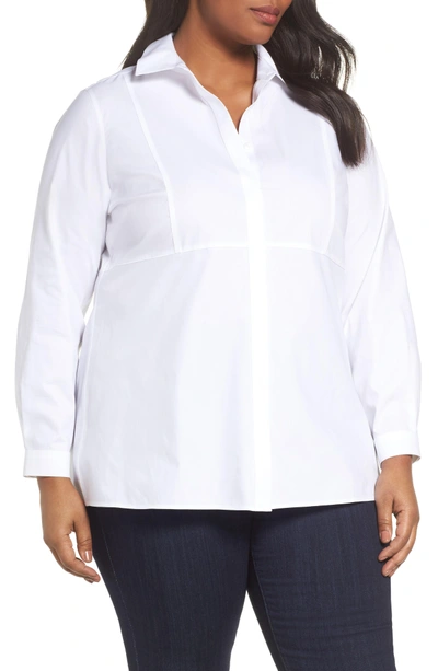 Shop Foxcroft Pinpoint Oxford Cloth Shirt In White