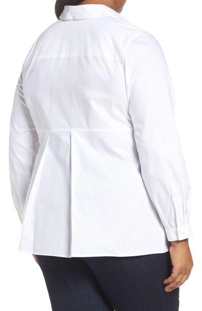 Shop Foxcroft Pinpoint Oxford Cloth Shirt In White