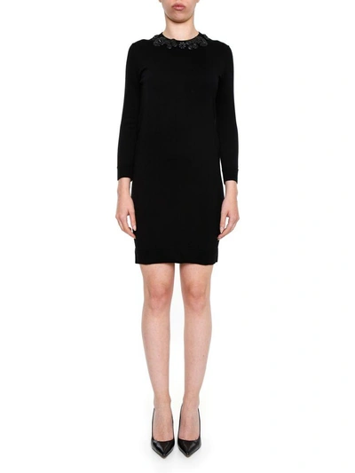 Shop Fendi Knit Dress In Black|nero