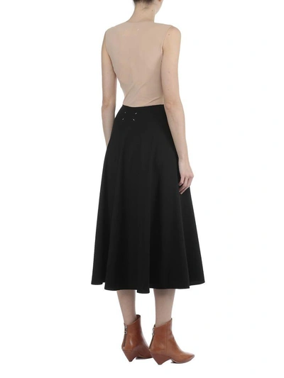 Shop Maison Margiela Plain Color Skirt In Black