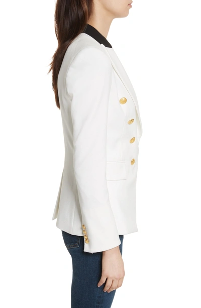 Shop Veronica Beard Jack Riding Jacket In Off-white
