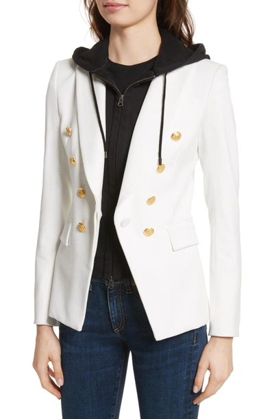 Shop Veronica Beard Jack Riding Jacket In Off-white