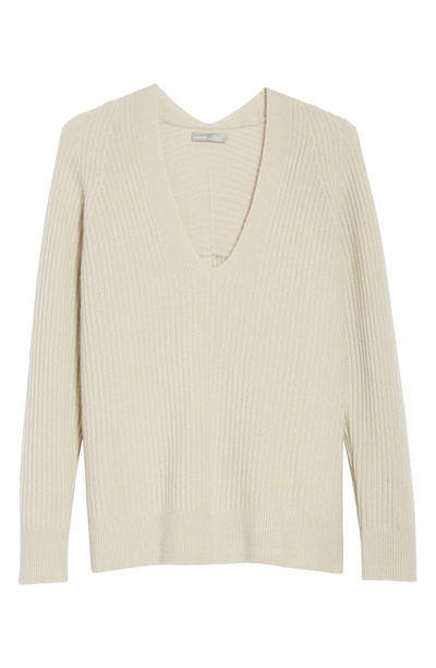 Shop Vince Wool Blend Raglan V-neck Sweater In Chalet