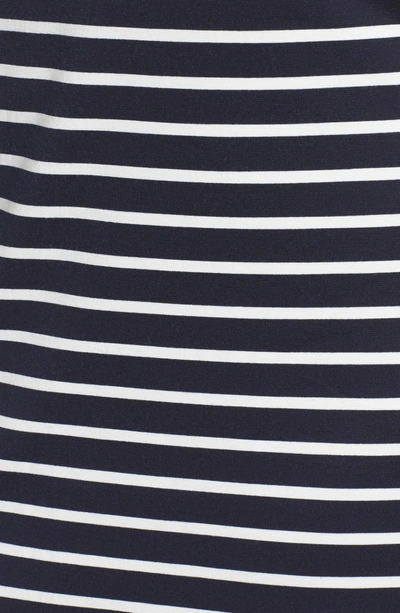 Shop Vince Camuto Stripe Ponte Shift Dress In Navy/ Ivory