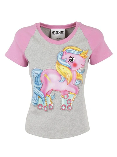 Shop Moschino My Little Pony Varsity T-shirt In Multicolour