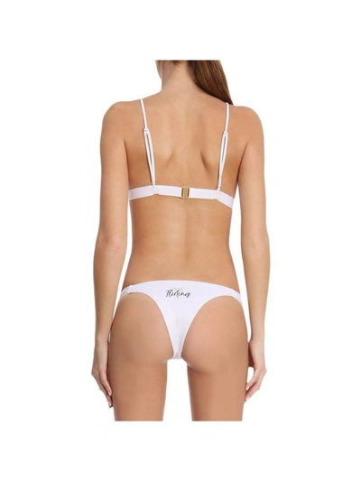Shop Chiara Ferragni Swimsuit  Flirting Eyes Triangle Bikini In White