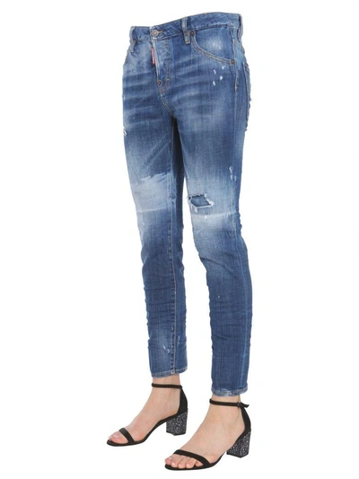 Shop Dsquared2 Cool Girl Fit Jeans In Blu