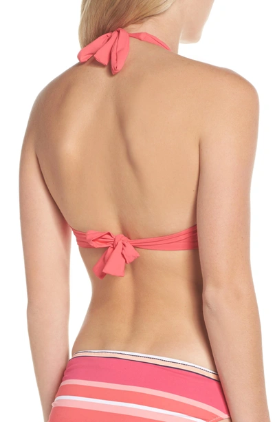 Shop Tommy Bahama Underwire Halter Bikini Top In Coral Glow