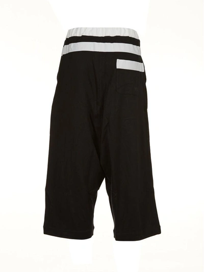 Shop Y-3 Wide Leg Cropped Trousers In Nero/bianco