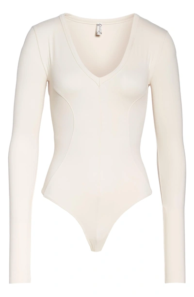 Shop Free People Intimately Fp Thong Bodysuit In Neutral