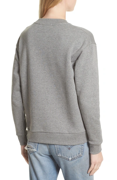 Shop Etre Cecile Music Face Boyfriend Sweatshirt In Medium Grey Marled