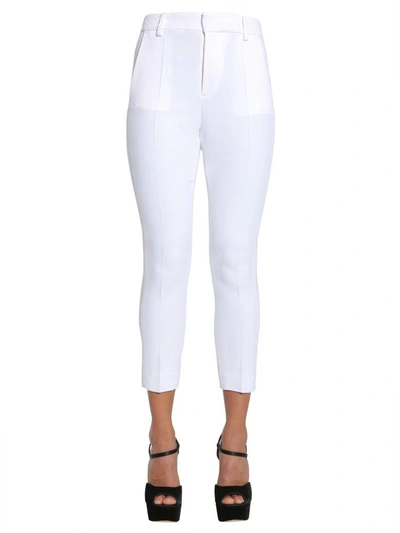 Shop Dsquared2 Cropped Trousers In Bianco