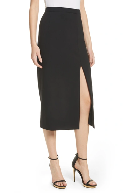 Shop Michael Kors Wool Blend Pencil Skirt In Black