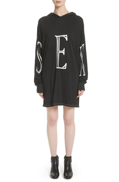 Shop Ashley Williams Sex Hoodie T-shirt Dress In Black