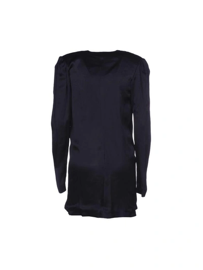 Shop Saint Laurent Paris Dress Ruffle In Black