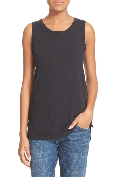 Shop Current Elliott 'the Muscle Tee' Cotton Tank In Black Beauty