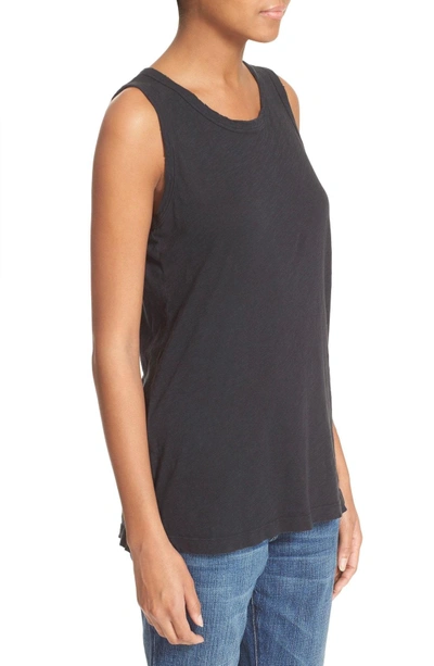 Shop Current Elliott 'the Muscle Tee' Cotton Tank In Black Beauty