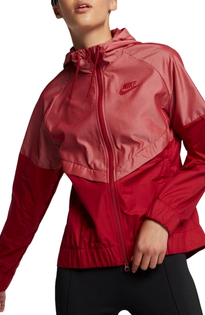 Shop Nike Windrunner Jacket In Tough Red/ Tough Red